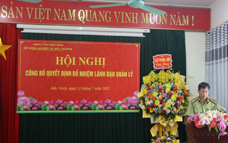 Bắc Ninh bổ nhiệm các lãnh đạo Chi cục Kiểm lâm tỉnh