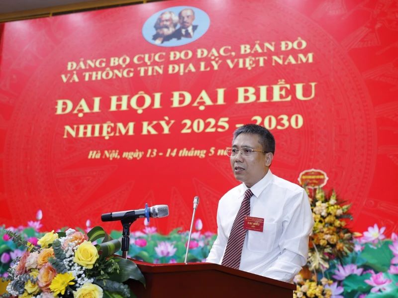 Đảng bộ Cục Đo đạc, bản đồ và Thông tin địa lý Việt Nam: Tổ chức thành công đại hội điểm nhiệm kỳ 2025 - 2030