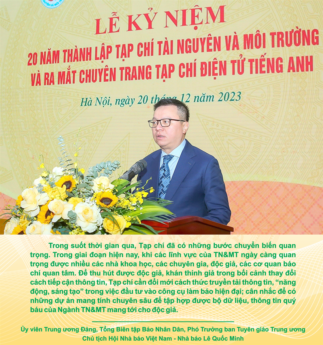 Tạp chí Tài nguyên và Môi trường: 20 năm xây dựng và phát triển