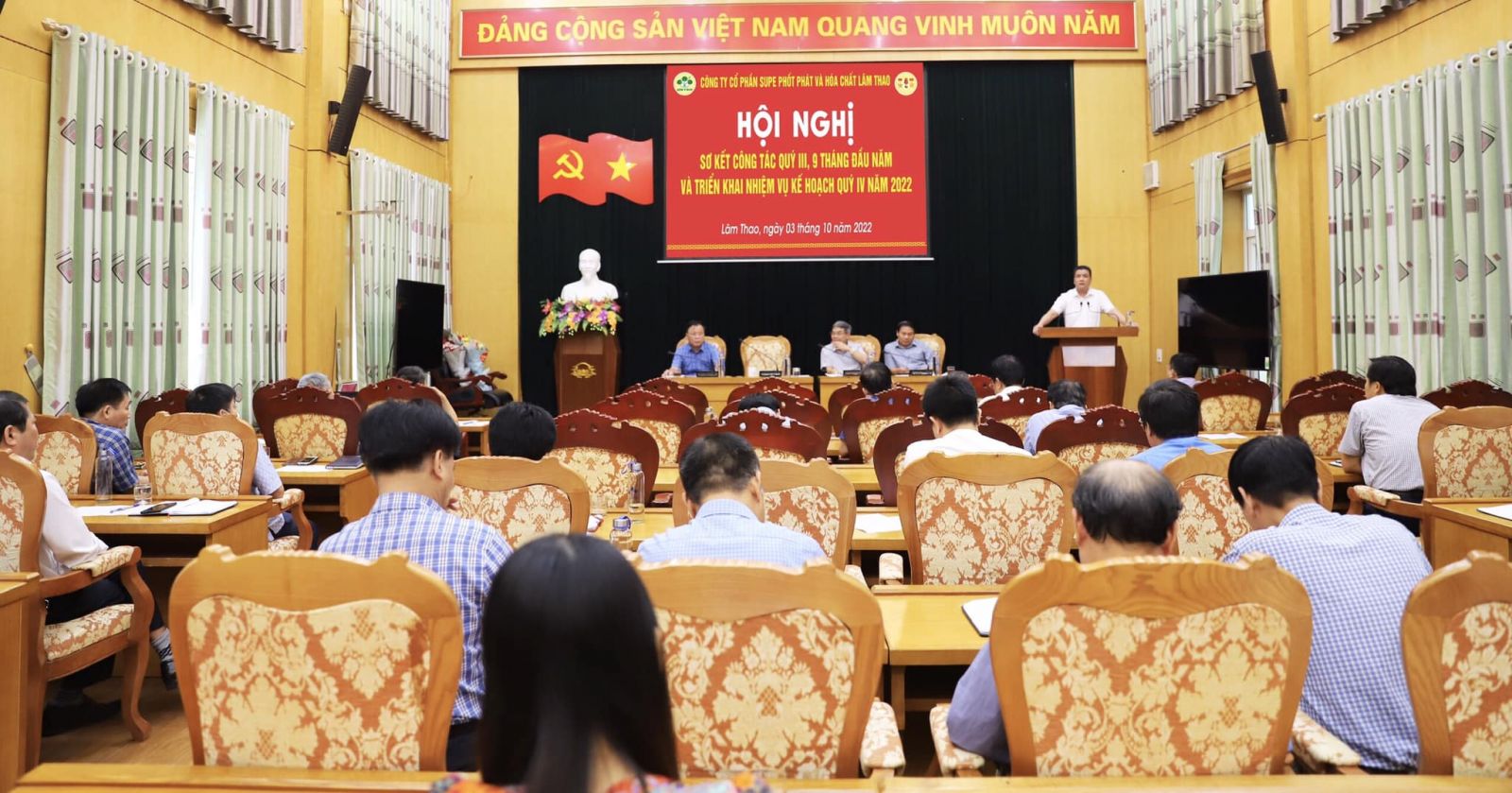 Công ty CP Supe phốt phát và Hoá chất Lâm Thao: Tổ chức hội nghị sơ kết 9 tháng đầu năm