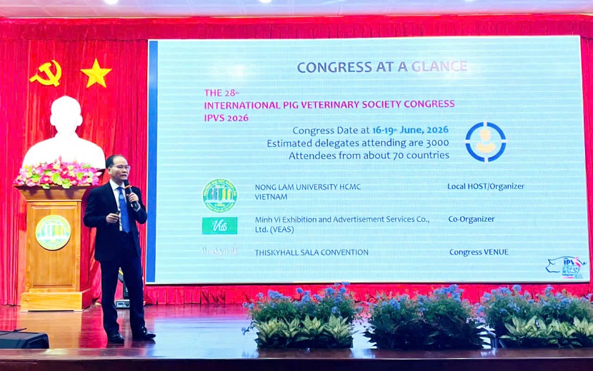 Trường Đại học Nông Lâm TP. Hồ Chí Minh đăng cai Hội nghị khoa học ngành heo lớn nhất thế giới