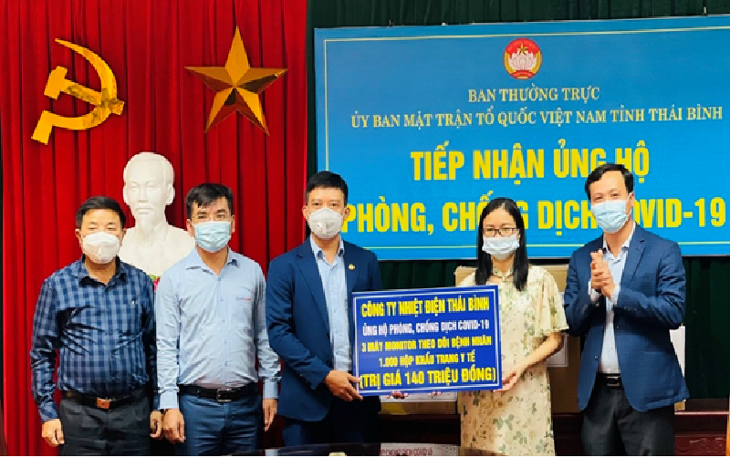 Công ty Nhiệt điện Thái Bình chung tay phòng, chống Covid-19