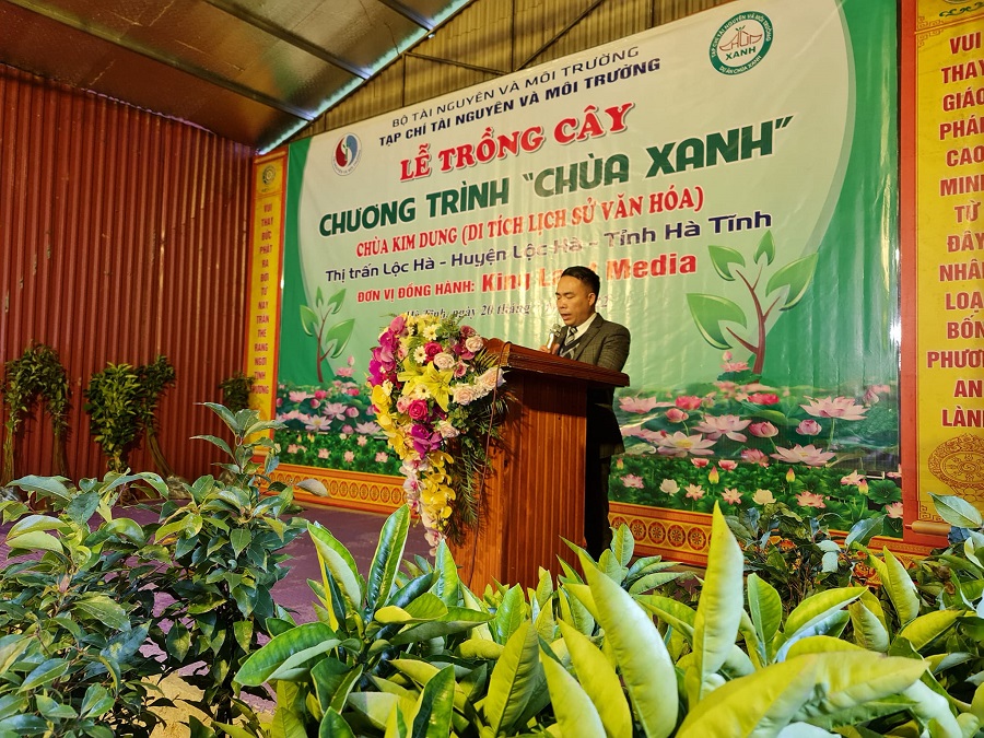 Tạp chí Tài nguyên và Môi trường trồng 1005 cây xanh tại chùa Kim Dung, Hà Tĩnh