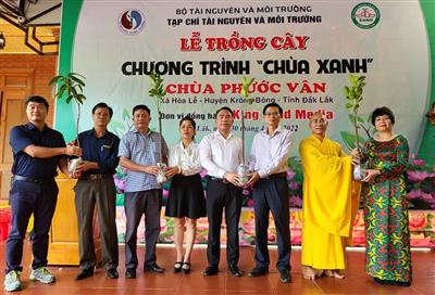 Tạp chí Tài nguyên và Môi trường trồng 563 cây ở chùa Phước Vân, Đắk Lắk