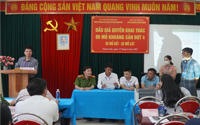 Thanh Hóa: 5/6 mỏ khoáng sản được đấu giá thành công