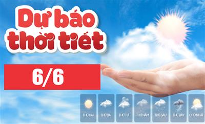 Thời tiết ngày 6/6: Nhiều nơi trên cả nước có mưa rào và dông vài nơi