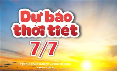 Thời tiết ngày 7/7: Bắc Bộ Bắc Bộ nhiệt độ tăng nhẹ, có nơi nắng nóng, chiều tối mưa dông