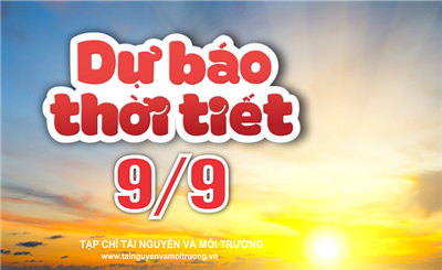 Thời tiết ngày 9/9: Nhiều khu vực trên cả nước có mưa dông, có nơi mưa rất to