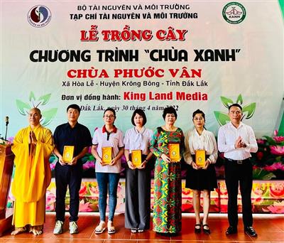 Chương trình “Chùa xanh” trồng cây ở chùa Phước Vân, Đắk Lắk