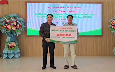 Tạp chí Nông nghiệp và Môi trường khởi công xây dựng nhà tình nghĩa cho hộ nghèo tại xã Hải Ninh, Quảng Bình